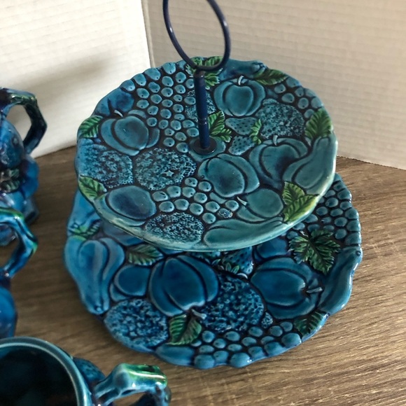 Vtg Inarco Mood Indigo Blue Dish Set - Picture 9 of 10